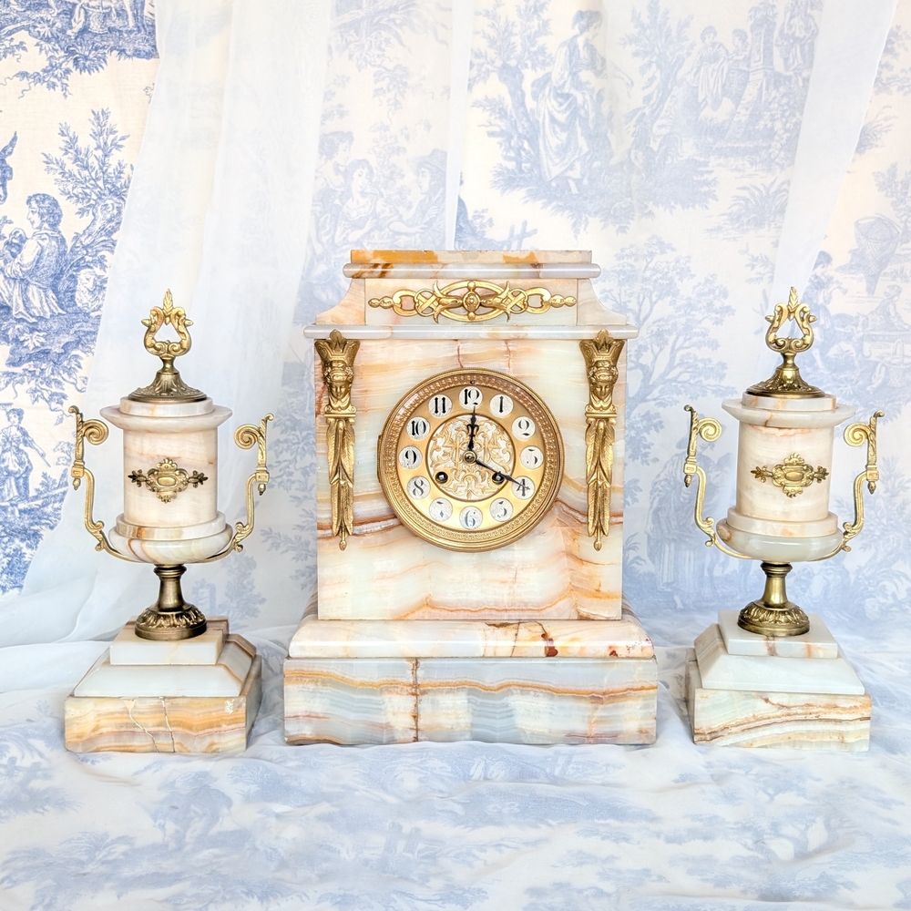 Elegant Gold and Cream Wall Clock